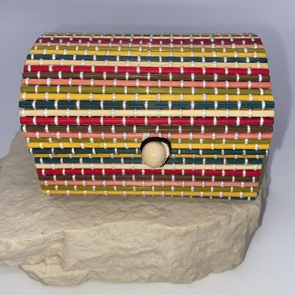 ✨🆕✨ BoHo Bamboo Jewelry Gift 🎁 Storage Basket Box✨ - Picture 4 of 9